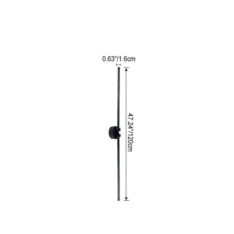 Modern Minimalist Rotatable 270° Black Long Line Aluminum LED Flush Mount Ceiling Light For Hallway