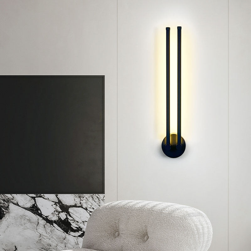 Modern Minimalist Rotatable 270° Black Long Line Aluminum LED Flush Mount Ceiling Light For Hallway