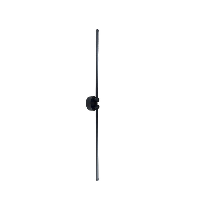 Modern Minimalist Rotatable 270° Black Long Line Aluminum LED Flush Mount Ceiling Light For Hallway