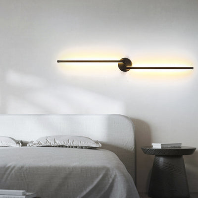 Modern Minimalist Rotatable 270° Black Long Line Aluminum LED Flush Mount Ceiling Light For Hallway