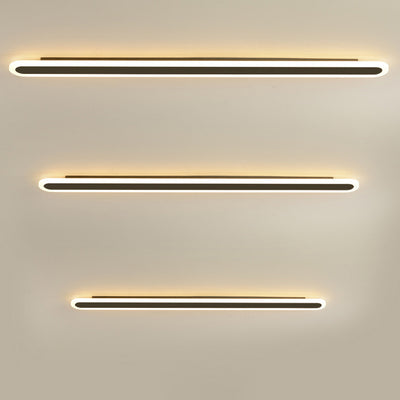 Modern Minimalist Rectangle Long Line Iron Acrylic LED Wall Sconce Lamp For Living Room