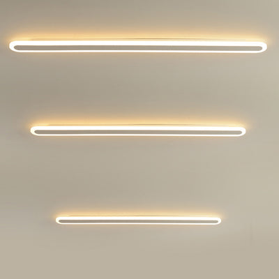 Modern Minimalist Rectangle Long Line Iron Acrylic LED Wall Sconce Lamp For Living Room