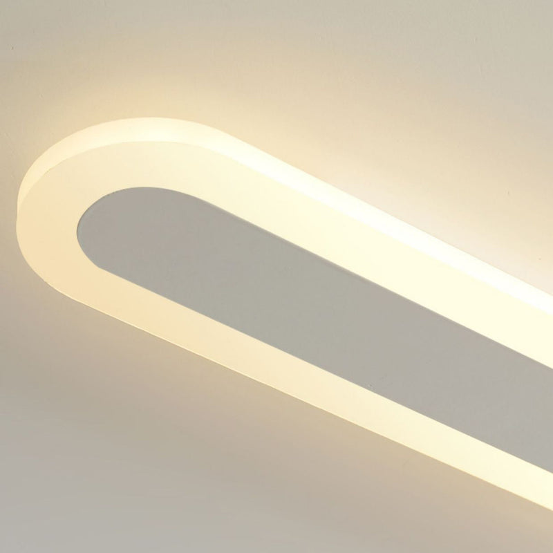 Modern Minimalist Rectangle Long Line Iron Acrylic LED Wall Sconce Lamp For Living Room
