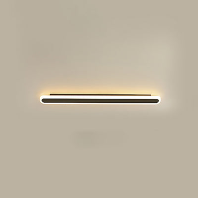 Modern Minimalist Rectangle Long Line Iron Acrylic LED Wall Sconce Lamp For Living Room