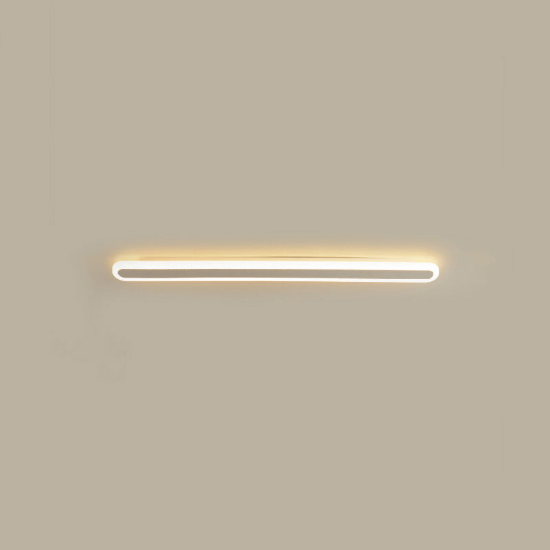 Modern Minimalist Rectangle Long Line Iron Acrylic LED Wall Sconce Lamp For Living Room