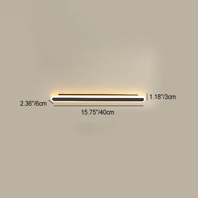 Modern Minimalist Rectangle Long Line Iron Acrylic LED Wall Sconce Lamp For Living Room