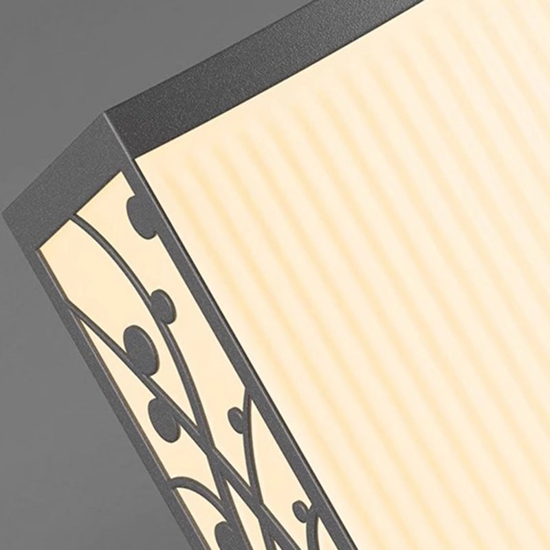 ضوء LED خارجي مقاوم للماء بالطاقة الشمسية من الفولاذ المقاوم للصدأ وPE بتصميم حديث وبسيط للمربع للحديقة 