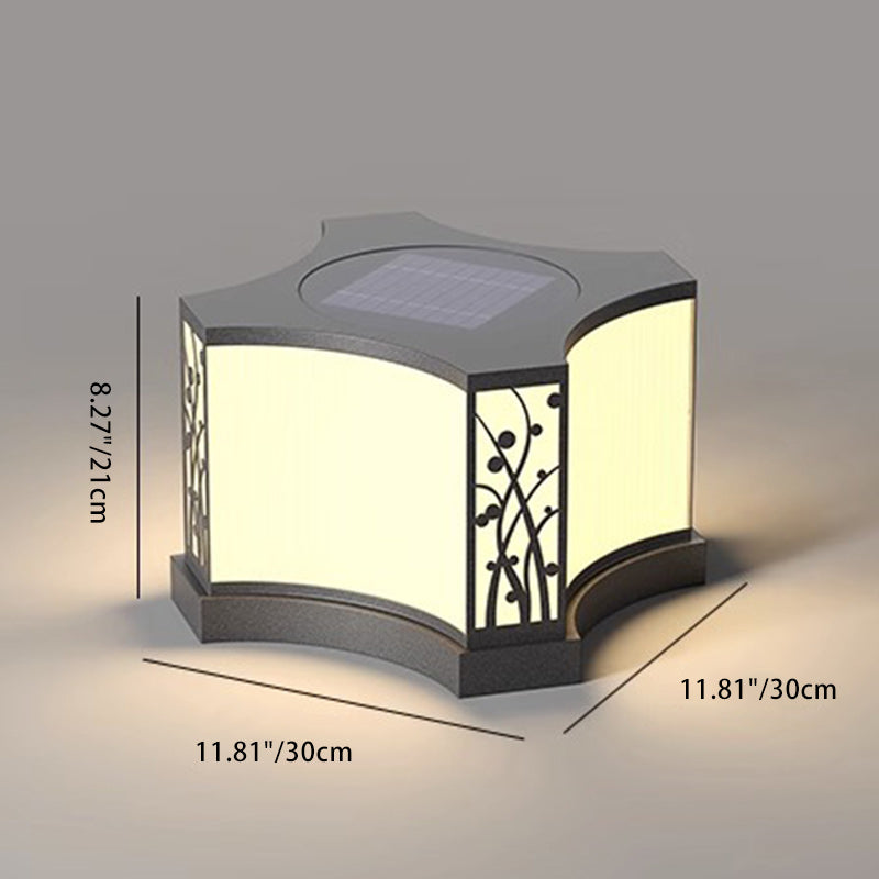 ضوء LED خارجي مقاوم للماء بالطاقة الشمسية من الفولاذ المقاوم للصدأ وPE بتصميم حديث وبسيط للمربع للحديقة 