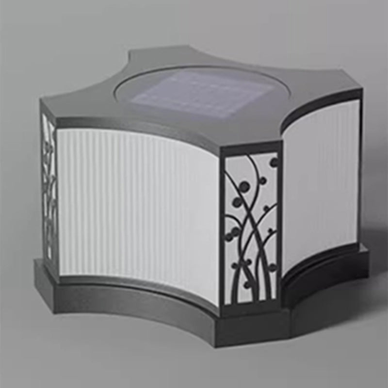 ضوء LED خارجي مقاوم للماء بالطاقة الشمسية من الفولاذ المقاوم للصدأ وPE بتصميم حديث وبسيط للمربع للحديقة 