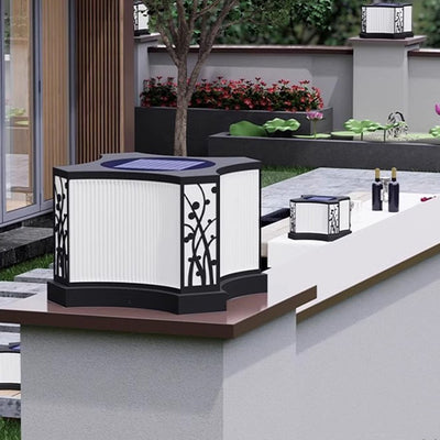 ضوء LED خارجي مقاوم للماء بالطاقة الشمسية من الفولاذ المقاوم للصدأ وPE بتصميم حديث وبسيط للمربع للحديقة 