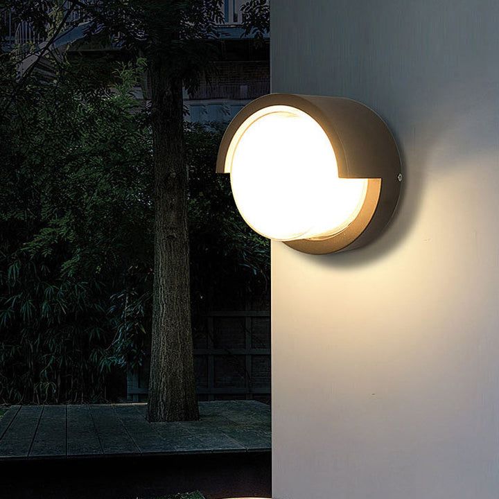 Moderne minimalistische wasserdichte runde quadratische Kunststoff-Acryl-LED-Wandleuchterlampe für den Garten 
