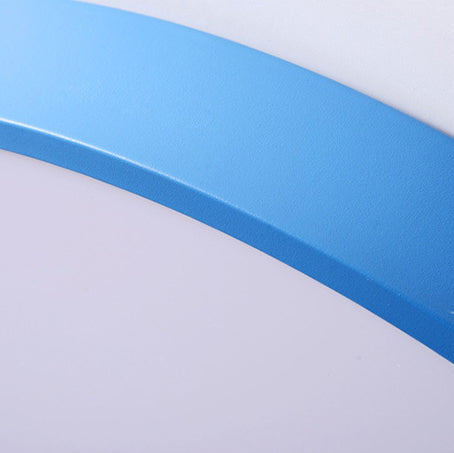Plafonnier LED rond minimaliste moderne en macaron fer bois acrylique pour salon 