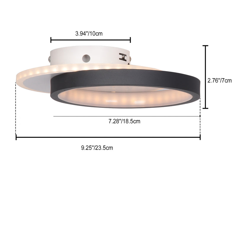 Plafonnier LED Semi-Encastré en Fer Acrylique Rond Géométrique Étoile Minimaliste Moderne pour Chambre 