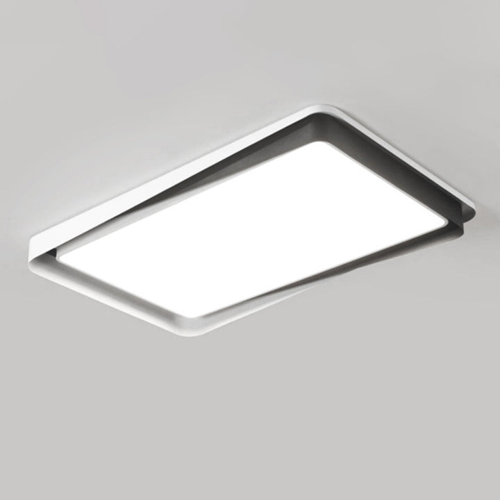 Modern Simplicity Iron Acrylic Square Round Rectangular LED Flush Mount Ceiling Light For Living Room