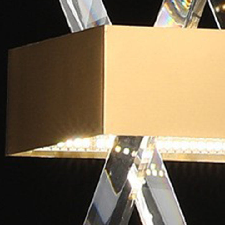 Luminaires suspendus modernes en cristal linéaire rectangulaire en acier inoxydable de luxe moderne pour salle à manger 