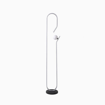 Zeitgenössische kreative dekorative geschwungene Linie Eisen Acryl Aluminium Silikon LED Stehlampe für Wohnzimmer 