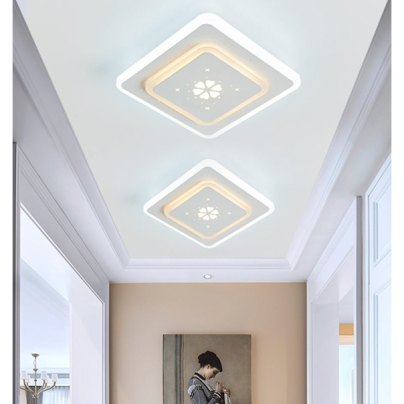 Moderne Einfachheit Verdeckte Installation Quadratische Form Hardware Acryl LED Unterputz Deckenleuchte Für Flur 
