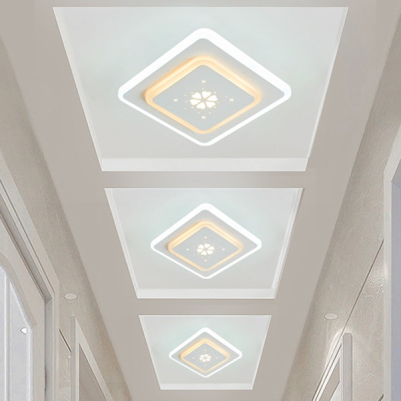 Moderne Einfachheit Verdeckte Installation Quadratische Form Hardware Acryl LED Unterputz Deckenleuchte Für Flur 