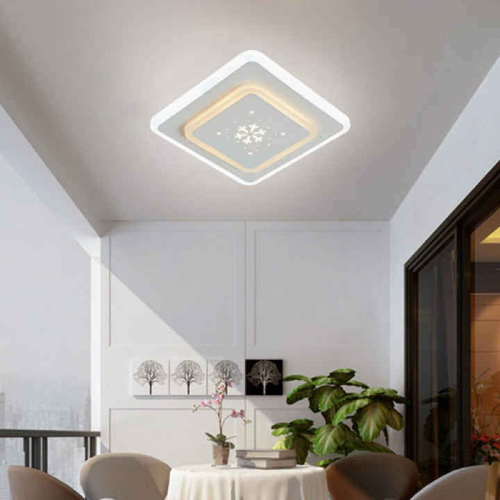 Moderne Einfachheit Verdeckte Installation Quadratische Form Hardware Acryl LED Unterputz Deckenleuchte Für Flur 