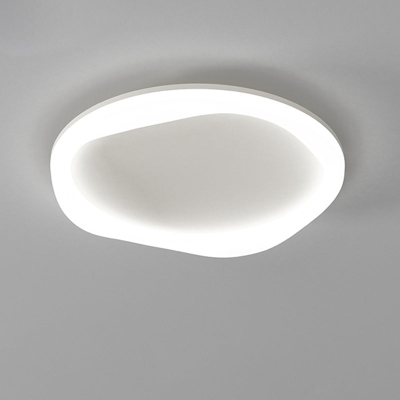モダンシンプリシティアイロンアクリルラウンドLEDフラッシュマウントシーリングライトベッドルーム用 