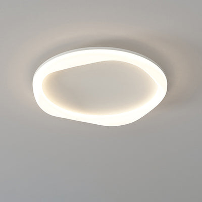 モダンシンプリシティアイロンアクリルラウンドLEDフラッシュマウントシーリングライトベッドルーム用 