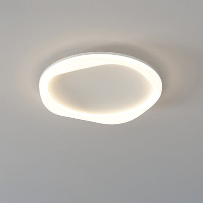 モダンシンプリシティアイロンアクリルラウンドLEDフラッシュマウントシーリングライトベッドルーム用 