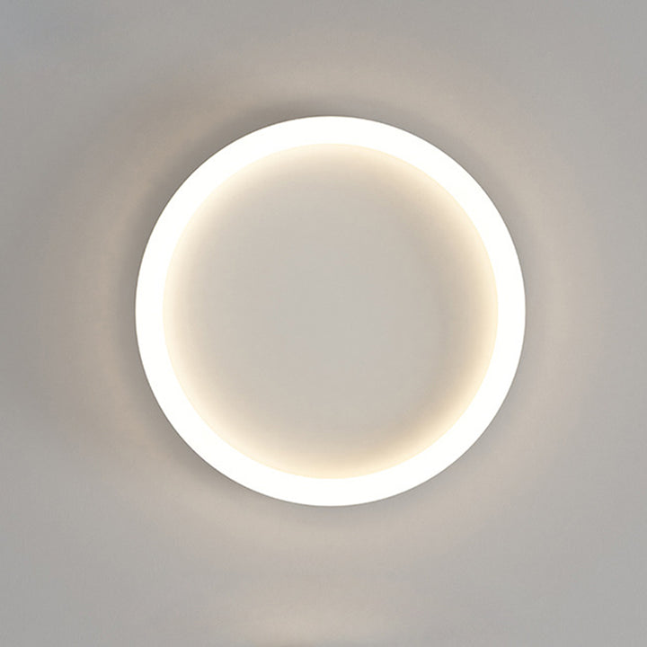 Modern Simplicity Iron Acrylic Round LED Flush Mount Ceiling Light For Bedroom