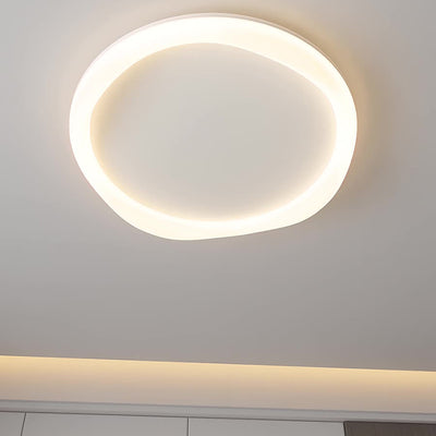 モダンシンプリシティアイロンアクリルラウンドLEDフラッシュマウントシーリングライトベッドルーム用 