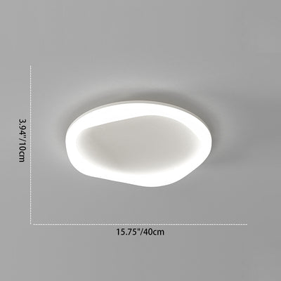 モダンシンプリシティアイロンアクリルラウンドLEDフラッシュマウントシーリングライトベッドルーム用 