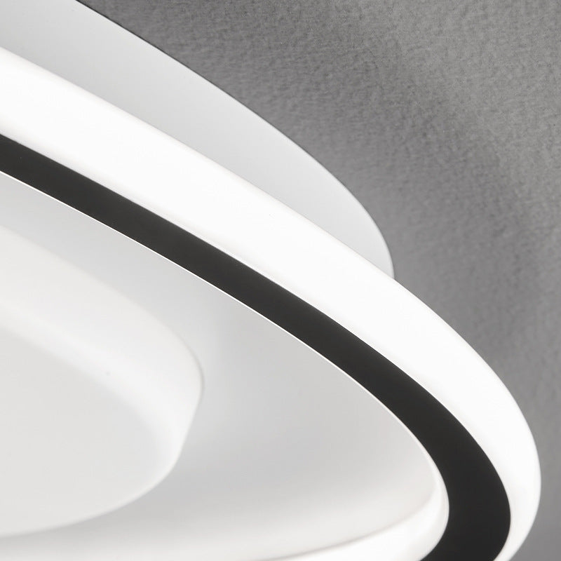 Modern Simplicity Copper Silicone Acrylic Triangle Cloud LED Flush Mount Ceiling Light For Bedroom