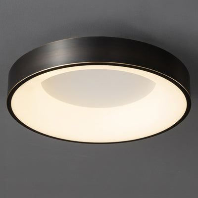 Plafonnier LED Rond Minimaliste Moderne en Cuivre et Acrylique pour Salon 