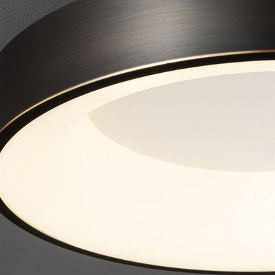 Plafonnier LED Rond Minimaliste Moderne en Cuivre et Acrylique pour Salon 