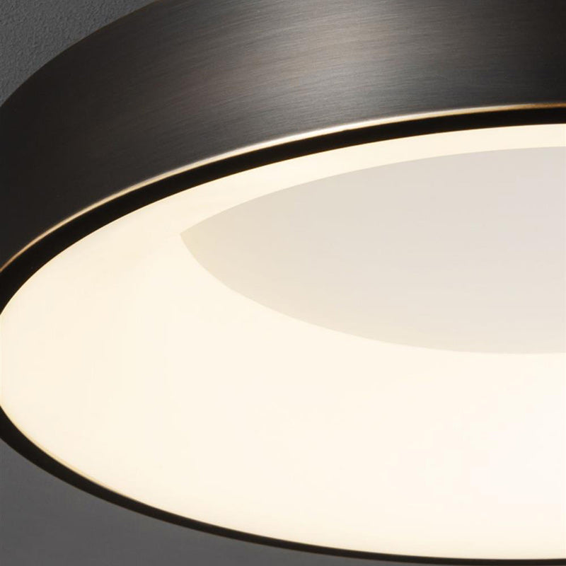 Plafonnier LED Rond Minimaliste Moderne en Cuivre et Acrylique pour Salon 