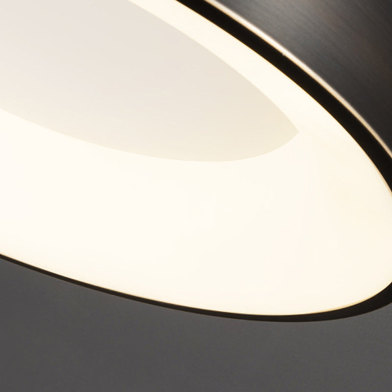 Plafonnier LED Rond Minimaliste Moderne en Cuivre et Acrylique pour Salon 