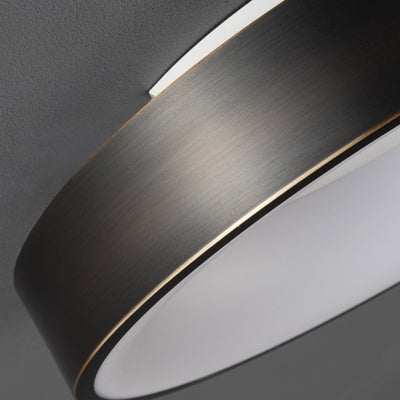 Plafonnier LED Rond Minimaliste Moderne en Cuivre et Acrylique pour Salon 