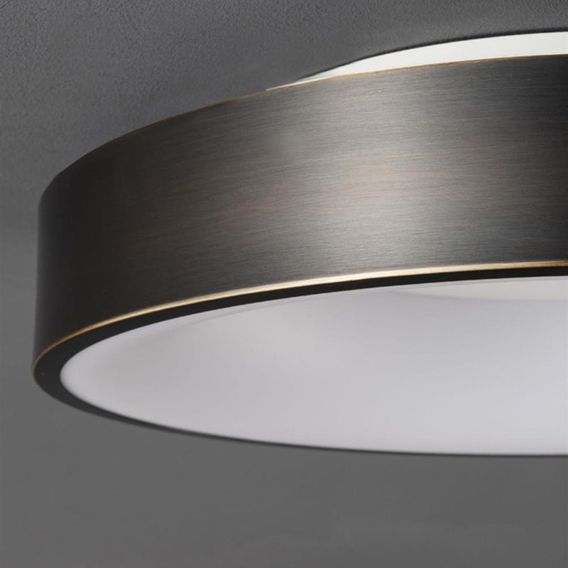 Plafonnier LED Rond Minimaliste Moderne en Cuivre et Acrylique pour Salon 