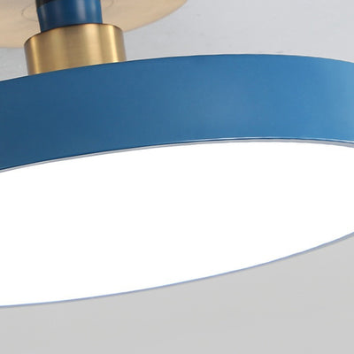 Luz de techo LED semi-empotrada de hardware acrílico en forma redonda minimalista moderna para dormitorio 