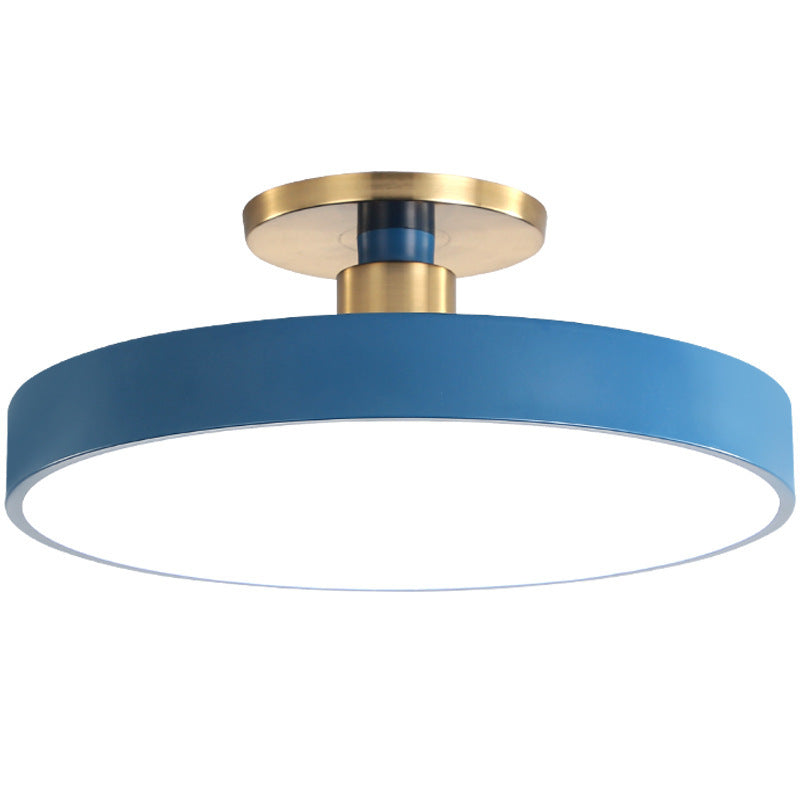 Luz de techo LED semi-empotrada de hardware acrílico en forma redonda minimalista moderna para dormitorio 
