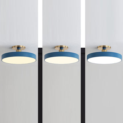Luz de techo LED semi-empotrada de hardware acrílico en forma redonda minimalista moderna para dormitorio 