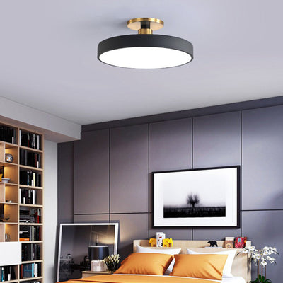 Luz de techo LED semi-empotrada de hardware acrílico en forma redonda minimalista moderna para dormitorio 