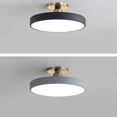 Luz de techo LED semi-empotrada de hardware acrílico en forma redonda minimalista moderna para dormitorio 