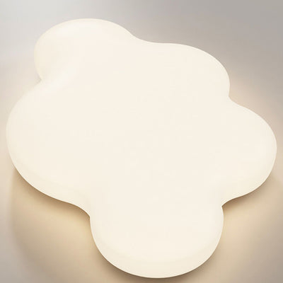 Modern Minimalist Cream Cloud Iron PE LED Flush Mount Ceiling Light For Bedroom