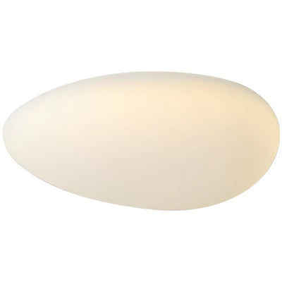 Modern Minimalist Pebble Shape Hardware PE LED Flush Mount Ceiling Light For Bedroom