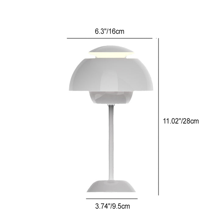 Lampe de table LED USB en fer nordique contemporain avec champignon pour salon 