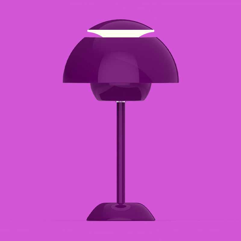 مصباح طاولة LED USB حديدي على شكل فطر نوردي حديث لغرفة المعيشة 