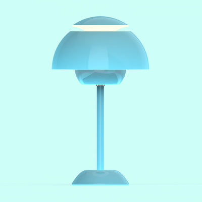 مصباح طاولة LED USB حديدي على شكل فطر نوردي حديث لغرفة المعيشة 