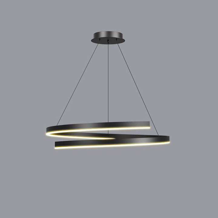 Lustre contemporain créatif en fer, aluminium, matériel acrylique, silicone LED pour salle à manger 