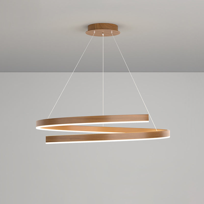 Lustre contemporain créatif en fer, aluminium, matériel acrylique, silicone LED pour salle à manger 