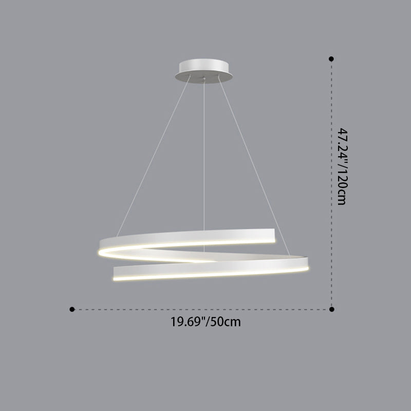 Lustre contemporain créatif en fer, aluminium, matériel acrylique, silicone LED pour salle à manger 