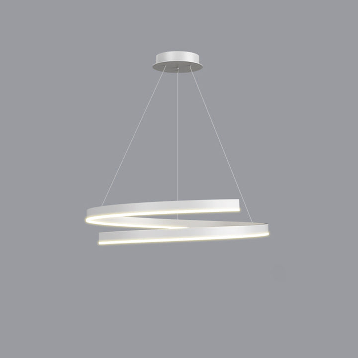 Lustre contemporain créatif en fer, aluminium, matériel acrylique, silicone LED pour salle à manger 